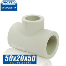 Тройник переходной Wavin D50x20x50 мм
